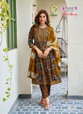 Mystic9 black beauty vol 7 wholesale printed kurti